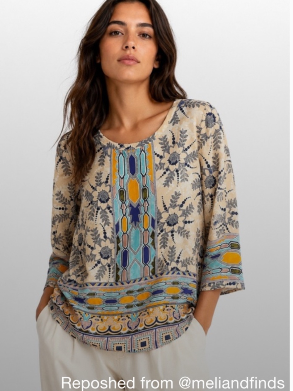 Maeve Silk Floral “Sydney “top